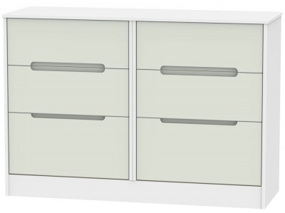 Product photograph of Monaco 6 Drawer Midi Chest - Kaschmir And White from Choice Furniture Superstore