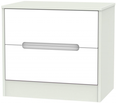 Product photograph of Monaco 2 Drawer Midi Chest - White And Kaschmir from Choice Furniture Superstore