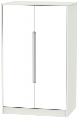 Product photograph of Monaco White And Cashmere Midi Wardrobe from Choice Furniture Superstore