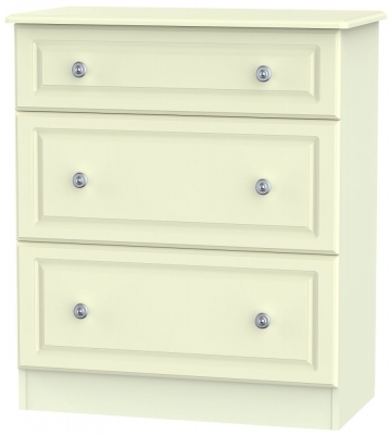 Product photograph of Pembroke Cream 3 Drawer Deep Chest from Choice Furniture Superstore