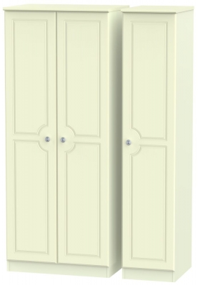 Product photograph of Pembroke Cream 3 Door Triple Wardrobe from Choice Furniture Superstore