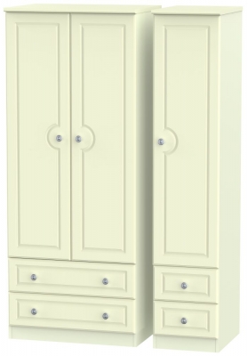 Product photograph of Pembroke Cream 3 Door Triple Wardrobe - 4 Drawers from Choice Furniture Superstore