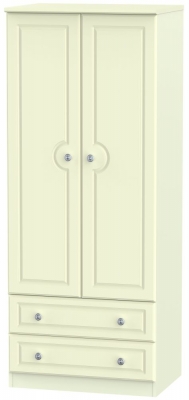 Product photograph of Pembroke Cream 2 Door 2 Drawer Double Wardrobe from Choice Furniture Superstore