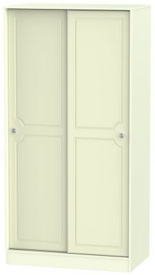 Product photograph of Pembroke Cream 2 Door Sliding Wardrobe from Choice Furniture Superstore