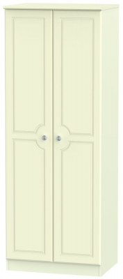 Product photograph of Pembroke Cream 2 Door Plain Tall Wardrobe from Choice Furniture Superstore