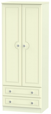 Product photograph of Pembroke Cream 2 Door 2 Drawer Tall Wardrobe from Choice Furniture Superstore