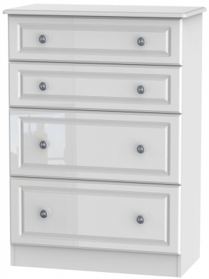 Product photograph of Pembroke White Gloss 4 Drawer Deep Chest from Choice Furniture Superstore