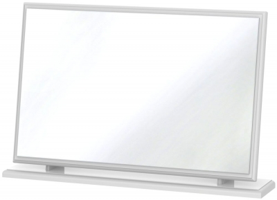 Product photograph of Pembroke White Gloss Large Dressing Mirror from Choice Furniture Superstore
