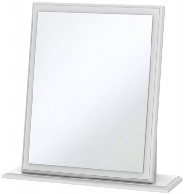 Product photograph of Pembroke White Gloss Small Dressing Mirror from Choice Furniture Superstore