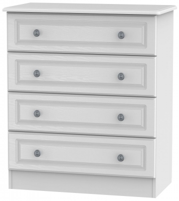 Product photograph of Pembroke White 4 Drawer Chest from Choice Furniture Superstore