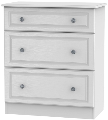 Product photograph of Pembroke White 3 Drawer Deep Chest from Choice Furniture Superstore