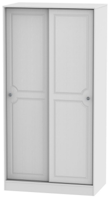 Product photograph of Pembroke White 2 Door Sliding Wardrobe from Choice Furniture Superstore