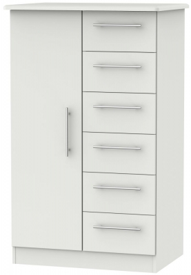 Product photograph of Sherwood Grey 1 Door Midi Wardrobe from Choice Furniture Superstore