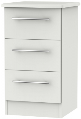 Product photograph of Sherwood Grey 3 Drawer Beside Cabinet from Choice Furniture Superstore