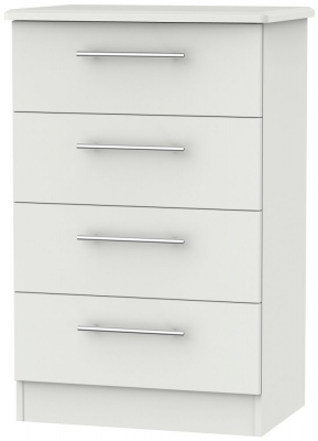 Product photograph of Sherwood Grey 4 Drawer Midi Chest from Choice Furniture Superstore