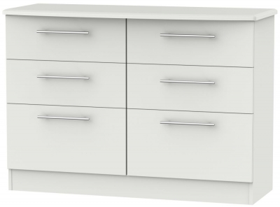Product photograph of Sherwood Grey 6 Drawer Midi Chest from Choice Furniture Superstore