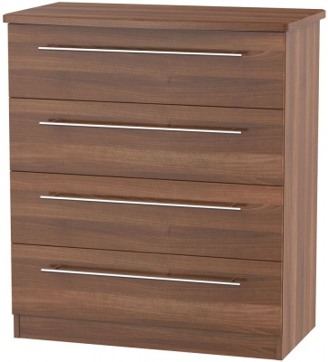 Sherwood Walnut Effect 4 Drawer Chest