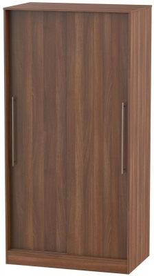Product photograph of Sherwood Walnut Effect 2 Door Sliding Wardrobe from Choice Furniture Superstore