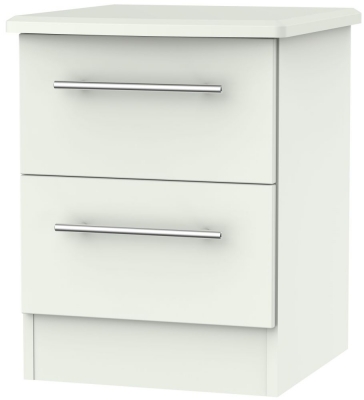 Product photograph of Sherwood Porcelain 2 Drawer Bedside Cabinet from Choice Furniture Superstore