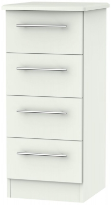 Product photograph of Sherwood Porcelain 4 Drawer Narrow Chest from Choice Furniture Superstore