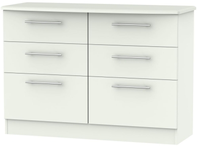 Product photograph of Sherwood Porcelain 6 Drawer Midi Chest from Choice Furniture Superstore