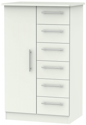 Product photograph of Sherwood Porcelain 1 Door Midi Wardrobe from Choice Furniture Superstore