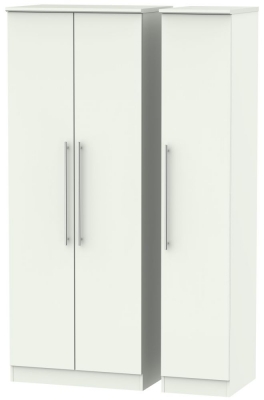 Product photograph of Sherwood Porcelain 3 Door Tall Triple Wardrobe from Choice Furniture Superstore