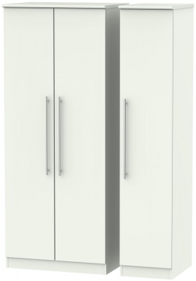 Product photograph of Sherwood Porcelain 3 Door Triple Wardrobe from Choice Furniture Superstore