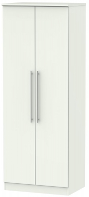 Product photograph of Sherwood Porcelain 2 Door Plain Tall Wardrobe from Choice Furniture Superstore