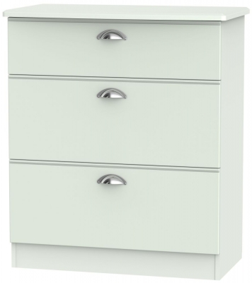 Product photograph of Victoria Grey 3 Drawer Deep Chest from Choice Furniture Superstore