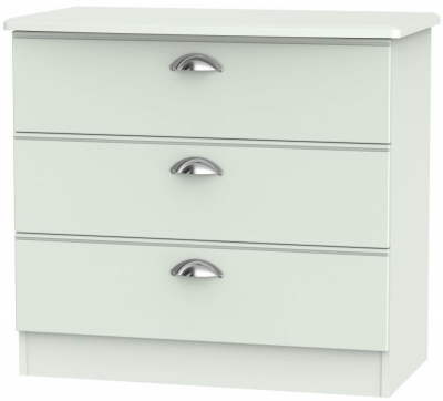 Product photograph of Victoria 3 Drawer Chest - Grey Matt from Choice Furniture Superstore