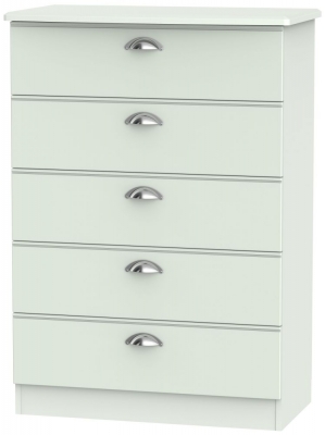 Product photograph of Victoria 5 Drawer Chest - Grey Matt from Choice Furniture Superstore