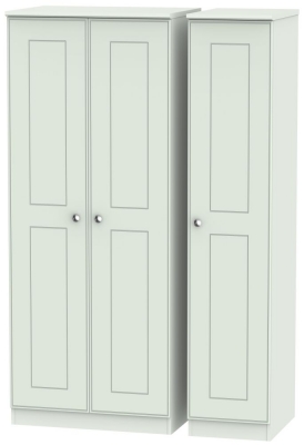 Product photograph of Victoria Grey 3 Door Triple Wardrobe from Choice Furniture Superstore