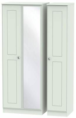 Product photograph of Victoria 3 Door Tall Mirror Wardrobe - Grey Matt from Choice Furniture Superstore