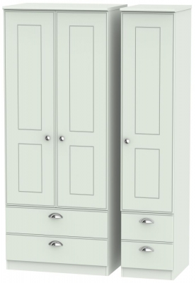 Product photograph of Victoria 3 Door 4 Drawer Wardrobe - Grey Matt from Choice Furniture Superstore