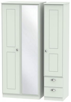 Product photograph of Victoria 3 Door 2 Right Drawer Combi Wardrobe - Grey Matt from Choice Furniture Superstore