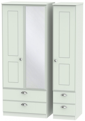 Product photograph of Victoria 3 Door 4 Drawer Combi Wardrobe - Grey Matt from Choice Furniture Superstore