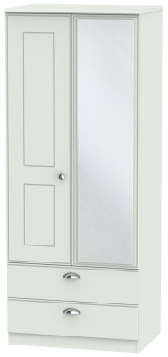 Product photograph of Victoria 2 Door Combi Wardrobe - Grey Matt from Choice Furniture Superstore