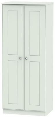 Product photograph of Victoria Grey 2 Door Plain Wardrobe from Choice Furniture Superstore