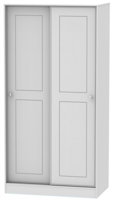 Product photograph of Victoria Grey 2 Door Sliding Wardrobe from Choice Furniture Superstore