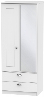 Product photograph of Victoria 2 Door Combi Wardrobe from Choice Furniture Superstore