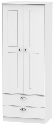 Product photograph of Victoria 2 Door 2 Drawer Tall Wardrobe from Choice Furniture Superstore