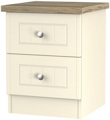 Product photograph of Vienna 2 Drawer Bedside Cabinet from Choice Furniture Superstore