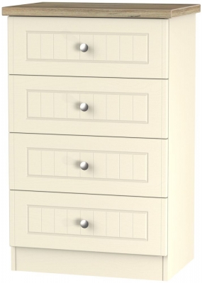 Product photograph of Vienna Cream 4 Drawer Midi Chest from Choice Furniture Superstore