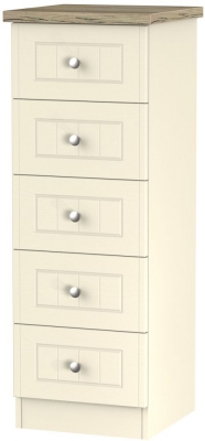 Product photograph of Vienna 5 Drawer Tall Chest from Choice Furniture Superstore