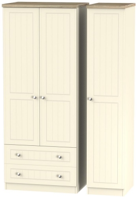 Product photograph of Vienna 3 Door 2 Left Drawer Wardrobe from Choice Furniture Superstore