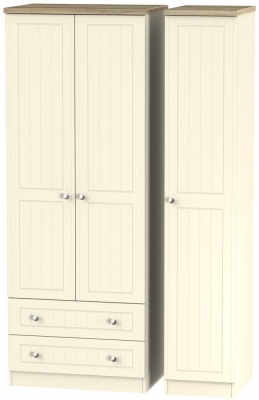 Product photograph of Vienna 3 Door 2 Right Drawer Tall Wardrobe from Choice Furniture Superstore