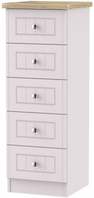 Product photograph of Vienna Cashmere 5 Drawer Narrow Chest from Choice Furniture Superstore
