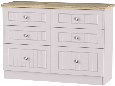 Product photograph of Vienna Kaschmir Ash 6 Drawer Midi Chest from Choice Furniture Superstore