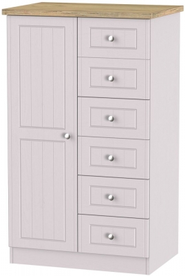 Product photograph of Vienna Cashmere 1 Door Midi Wardrobe from Choice Furniture Superstore